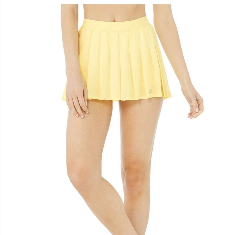 NWOT Alo Varsity Tennis Skirt buttercup